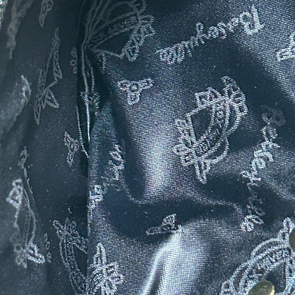 Betsey Johnson Purple & Black Leopard Print Wristlet w/Gold Studs Approx. 10 x 5 - Picture 15 of 16